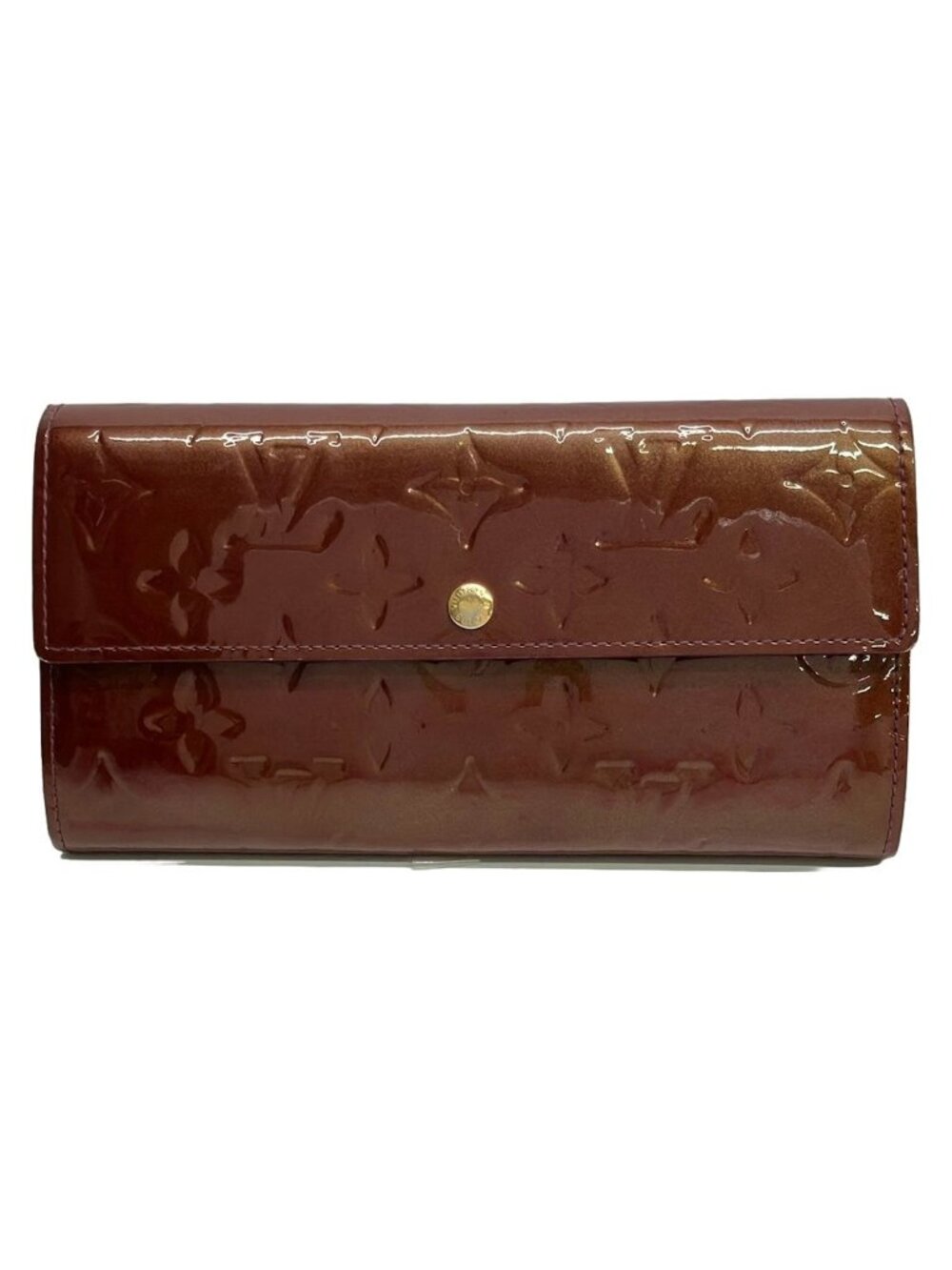Louis Vuitton Wallet Monogram Vernis Portefeuille Sarah Violette Leather